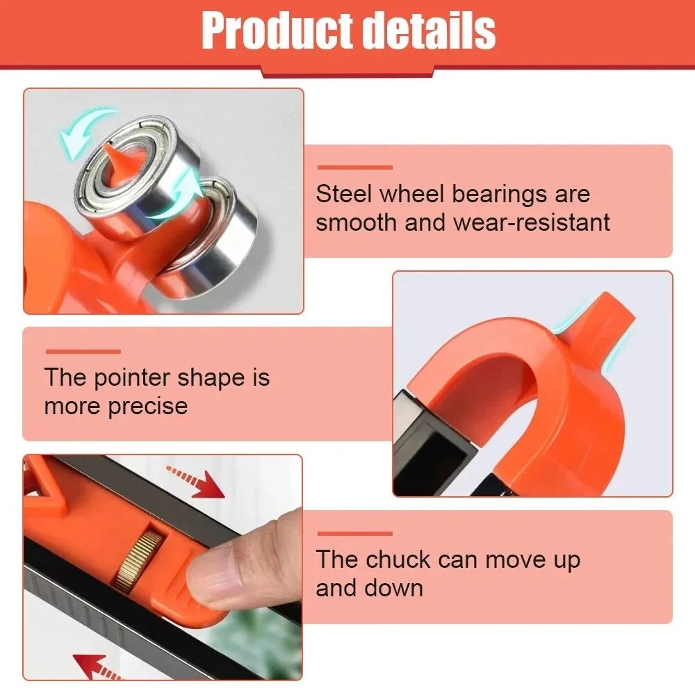 Profile Scribing Ruler Irregular Contour Gauge with Lock Adjustable Locking Precise Woodworking Measuring Gauge Measurement Tool