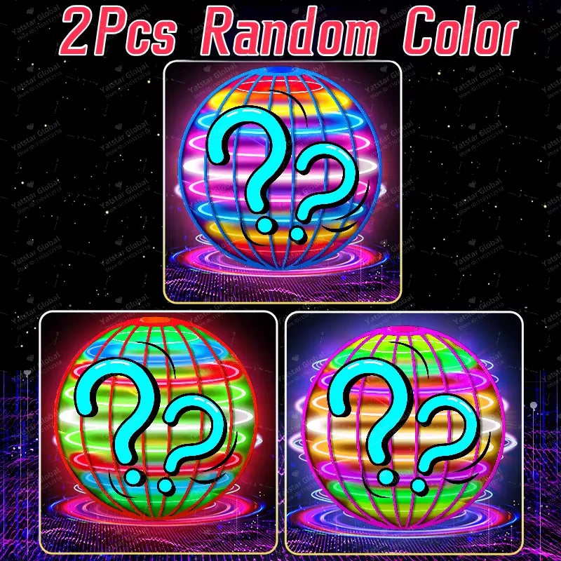 Flying Ball Suspension Color LED Automatic Boomerang Ball Black Tech Magic Ball Flying Toys Gyroscopic Anti-Gravity for Children