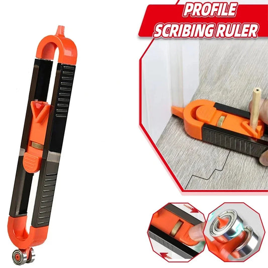 Profile Scribing Ruler Irregular Contour Gauge with Lock Adjustable Locking Precise Woodworking Measuring Gauge Measurement Tool