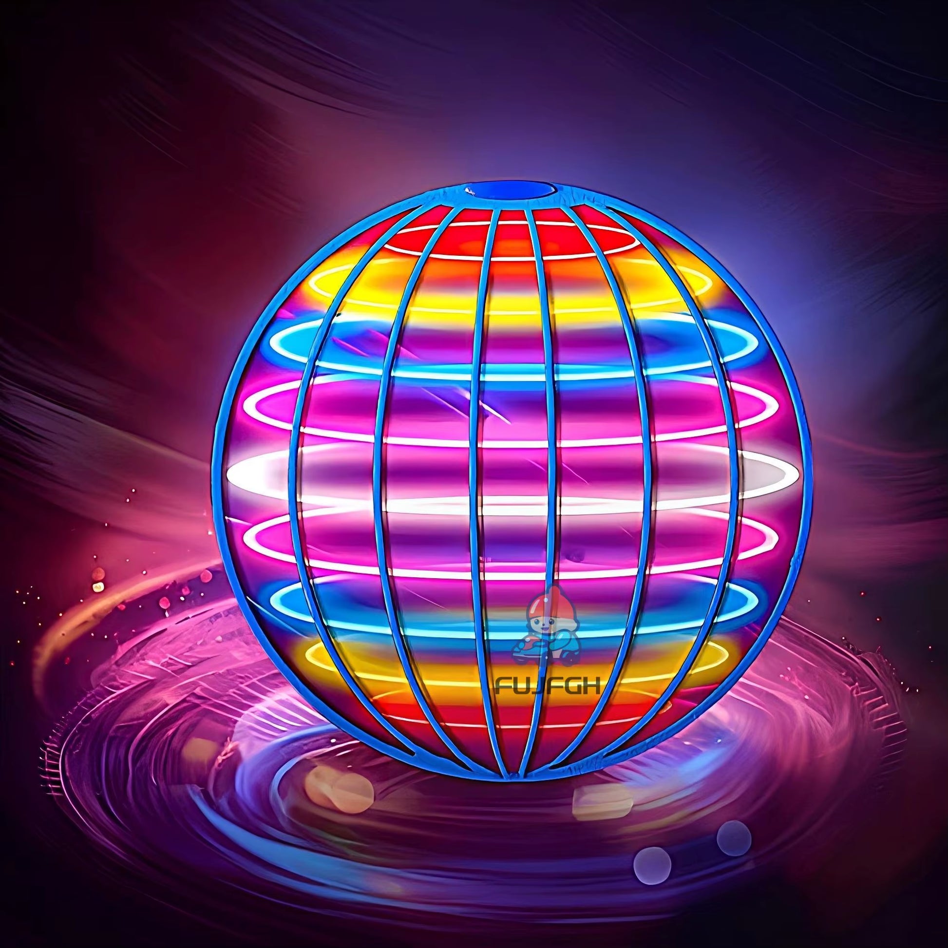 Flying Ball Suspension Color LED Automatic Boomerang Ball Black Tech Magic Ball Flying Toys Gyroscopic Anti-Gravity for Children